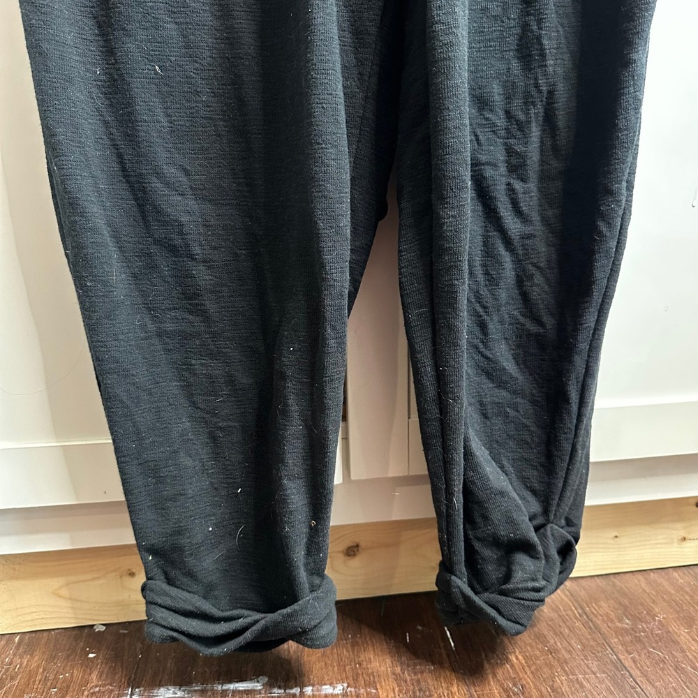 Free People Beach Faye Jumpsuit Womens L Black Long Sleeve Utility Relaxed Boho - Picture 7 of 16